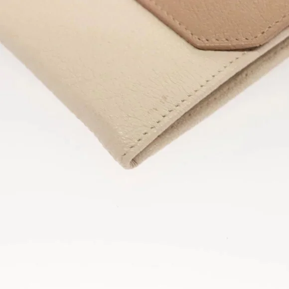 Miu Miu Chain Wallet Leather Pink Gold Auth am8441 - Picture 12 of 15